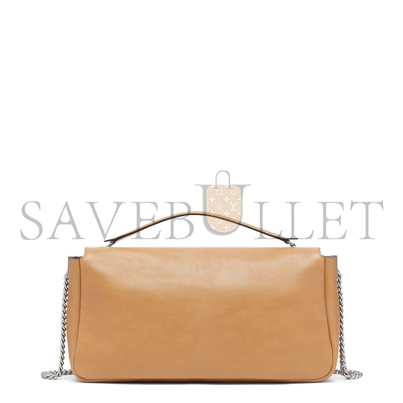 FENDI BAGUETTE CHAIN LARGE LEATHER BEIGE 8BR828AS7AF1QD3 (40*18.5*7cm)